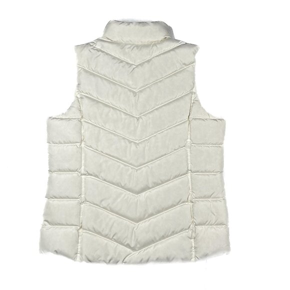 Lands' End Hyperdry Goose Down Feather 600 Fill Quilted Zip Vest Ivory XLT NWT - Picture 8 of 12